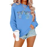 Moletom Bangely Magical Princess Bordado Em Azul Claro