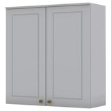 Armario Aereo 2 Portas Mdf 80 Cm Americana C356 Cinza Henn