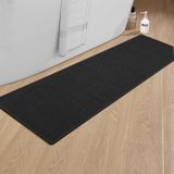 Tapete De Corredor De Banheiro Chakme Ultra Thin, Antiderrapante, Preto 150x45cm