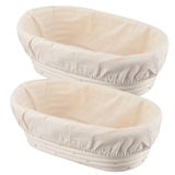Cesta À Prova De Pão Dimpola Banneton Oval De 25 Cm, Conjunto De 2