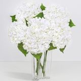 Flores Artificiais Yastouay Real Touch Hydrangea X6 Brancas