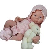 Bebê Reborn Menina Toda Em Silicone Sólido Olhos Abertos Artesanal