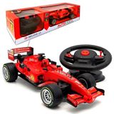 Brinquedo Carro F1 Controle Remoto Som E Luz Mclaren Ferrari Vermelho