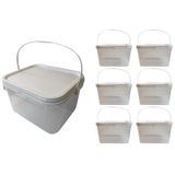 Balde Para Ervas 2.4 Litros Transparente-kit 6 Pçs