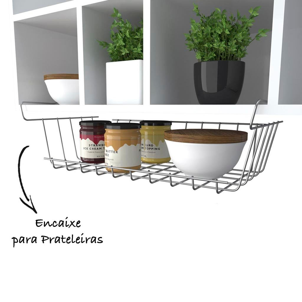 Suporte E Organizador Para Prateleira Em Aço- Stolf