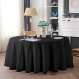 Toalha De Mesa Redonda Vison Preto 3,00m Festa Buffet