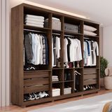 Guarda-roupas Closet 6 Gavetas Com Pés Flórida Imbuia