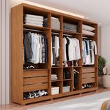 Guarda-roupas Closet 6 Gavetas Com Pés Flórida Cinamomo
