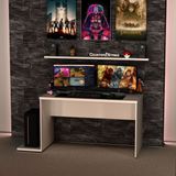 Mesa Para Computador Gamer 120x60 Cm Escritório Branco