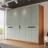 Guarda-roupa 6 Portas 4 Gavetas Lisboa Freijó/verde