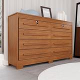 Cômoda Para Quarto 8 Gavetas Diamante Espresso Móveis Cinamomo