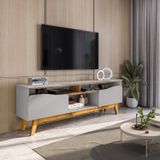 Rack Para Tv Até 75 Polegadas Ilhabela Off-white/cinamomo