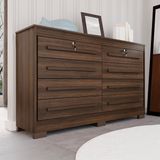 Cômoda Para Quarto 8 Gavetas Diamante Expresso Móveis Imbuia