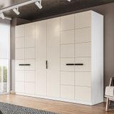 Guarda-roupa 6 Portas 4 Gavetas Lisboa Branco/creme