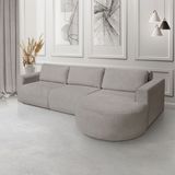 Sofá Living Retrátil E Reclinável Encantus 3 Lugares Cappuccino