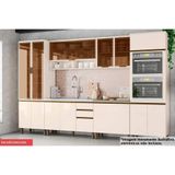 Cozinha Completa 7 Peças Connect 2 Aéreos 2 Balcões 2 Paneleiros 1 Complemento C5p76 Off White