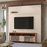 Rack Com Painel Para Tv Até 75 Polegadas New Prestige Naturale/off White