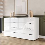 Cômoda 8 Gavetas 83,5cm X 150cm Porto Branco
