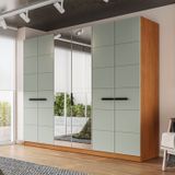 Guarda-roupa 6 Portas 4 Gavetas Com Espelho Lisboa Freijó/verde