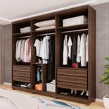 Guarda-roupa Closet 6 Gavetas Com Pés Florianópolis Espresso Móveis Imbuia