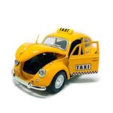 Super Miniatura Fusca Taxi Escala 1/32 Fricção Abertura