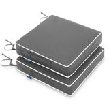 Almofadas De Cadeira Ao Ar Livre Miulee Waterproof 22x22x8cm Cinza Claro