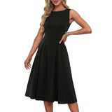 Vestido De Festa Grace Karin Sem Mangas A Line Com Bolsos Preto S
