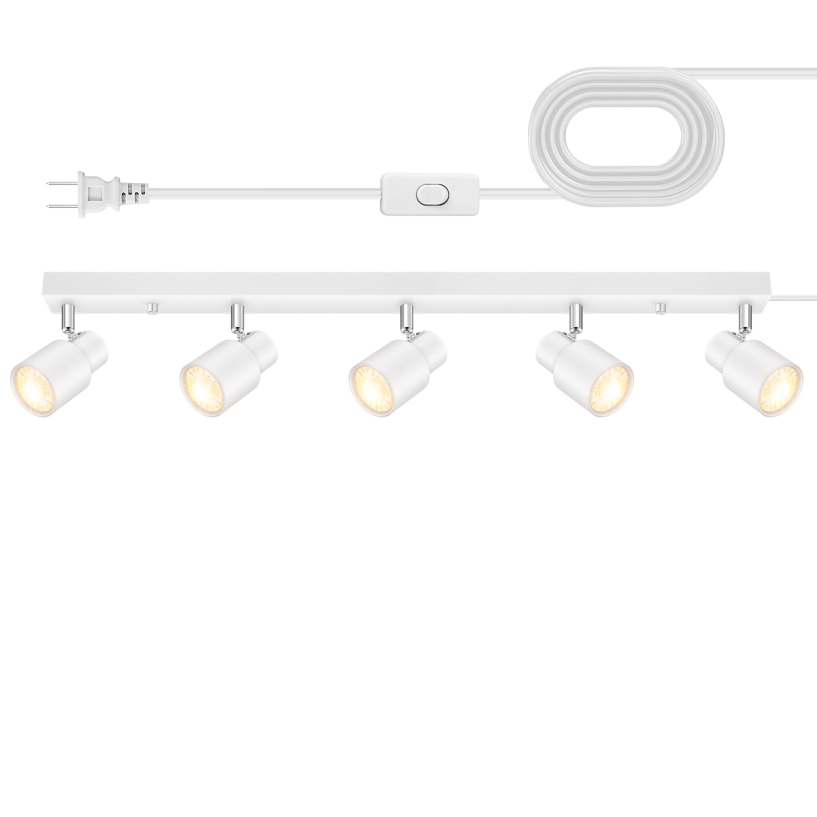Iluminação De Trilhos Bricosmocon 30 Led Ceiling Refletor De 5 Vias