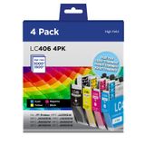 Cartuchos De Tinta Osir Lc406xl Lc406 De Alto Rendimento Para Brother