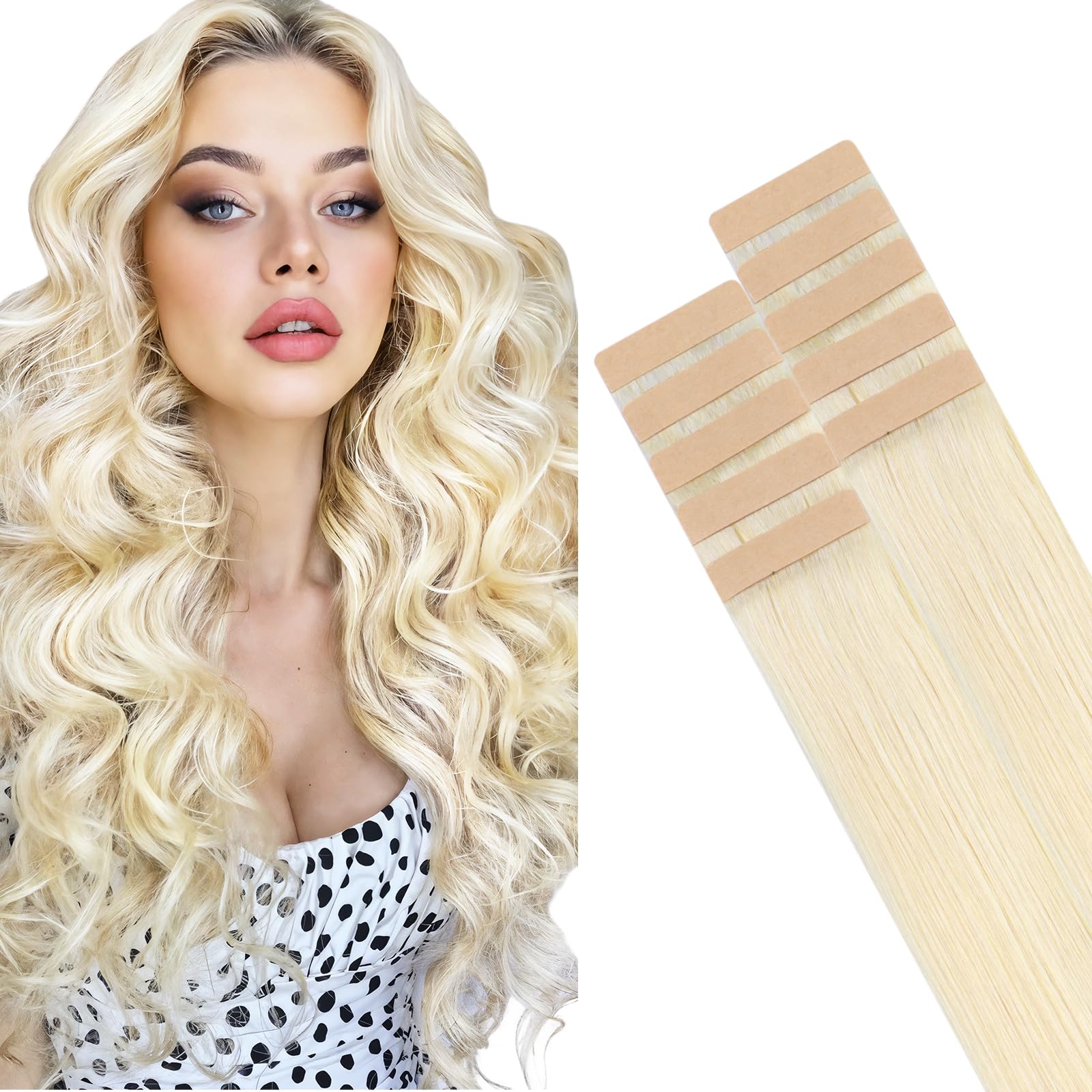 Fita Adesiva Em Extensões De Cabelo Hotbanana 26 Cm 10 Unidades 30 G De Platina
