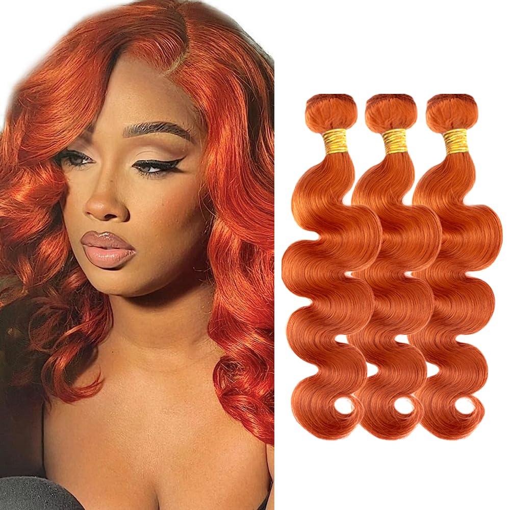Pacotes De Cabelo Ladrxadr Ginger Body Wave 12 14 16 Polegadas 300g