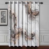 Cortinas De Janela Baocicco Grey Gold Marble Blackout 2 Painéis