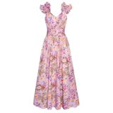 Vestido Grace Karin 2025 Feminino Com Estampa Floral De Verão Roxo 2gg