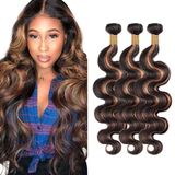 Hair Weave Vinmdonm Highlight Bundles Body Wave P1b/30 40cm
