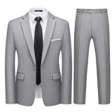 Conjunto De Roupas Wulful, Blazer Masculino Slim Fit One Button