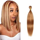 Pacotes De Cabelo Huxowax 30 Cm Honey Blonde Straight 8a Brazilian