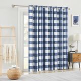 Cortinas Melodieux Buffalo Check Plaid 100x240cm Azuis 1 Painel