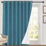 Cortinas Princedeco 100% Blackout Linen 275x275cm Blue Sapphire