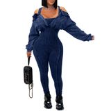 Macacão Dingang, Roupas De Outono Para Mulheres, Manga Lanterna