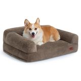Sofá-cama Para Animais De Estimação Hollypet Fluffy Plush Para Cães E Gatos Cinza