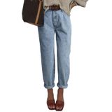 Jeans Astylish, Cintura Alta, Folgada, Namorado, Calças Jeans Femininas