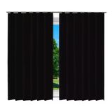 Cortina Blackout Preto - 280x280cm - C- Alça P- Varão