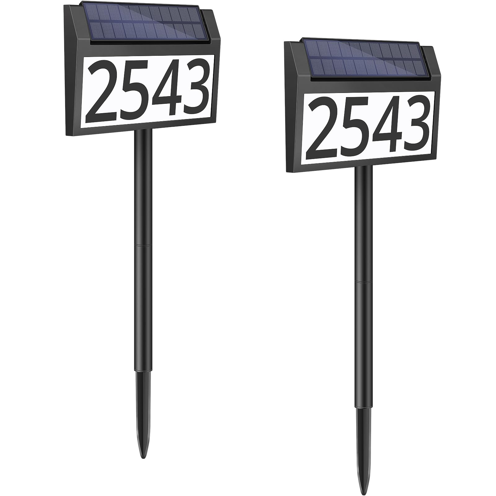 Sinal De Endereço Solar Maxvolador Lighted House Numbers, Pacote Com 2