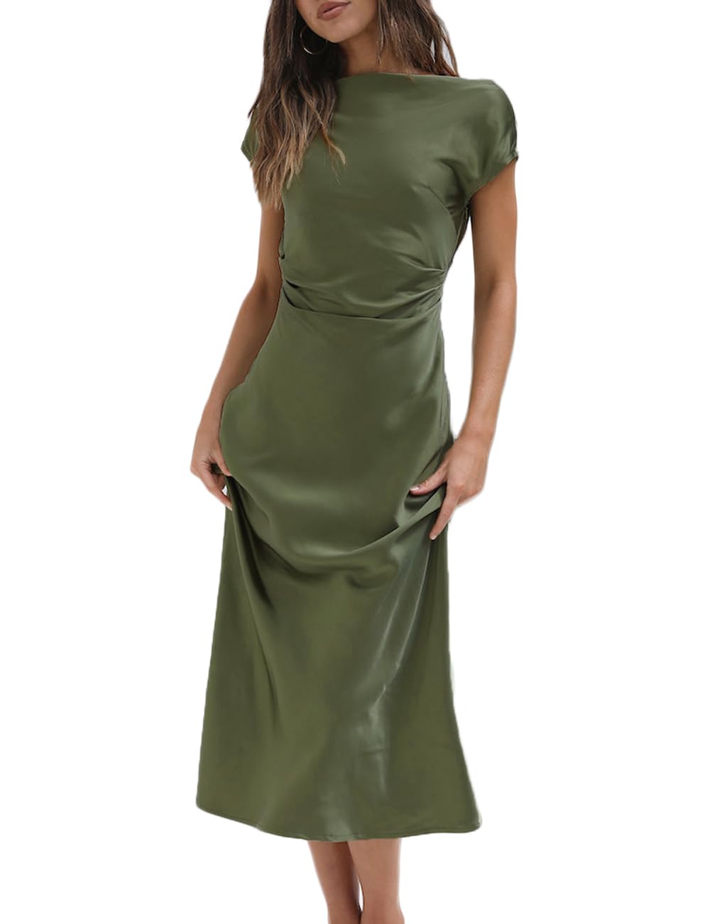 Vestido De Verão Gmeitoey 2023 Com Gola Alta E Costas Abertas Para Mulheres