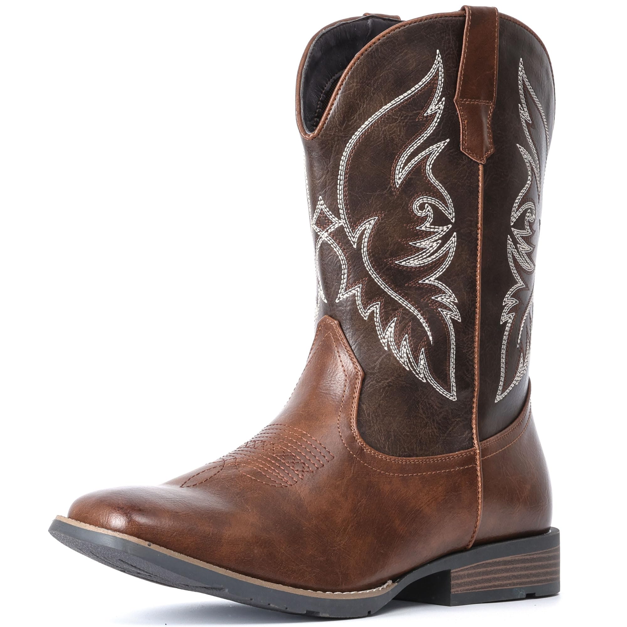 Botas De Cowboy Iuv Para Homens, Bico Quadrado, Resistentes Ao Deslizamento