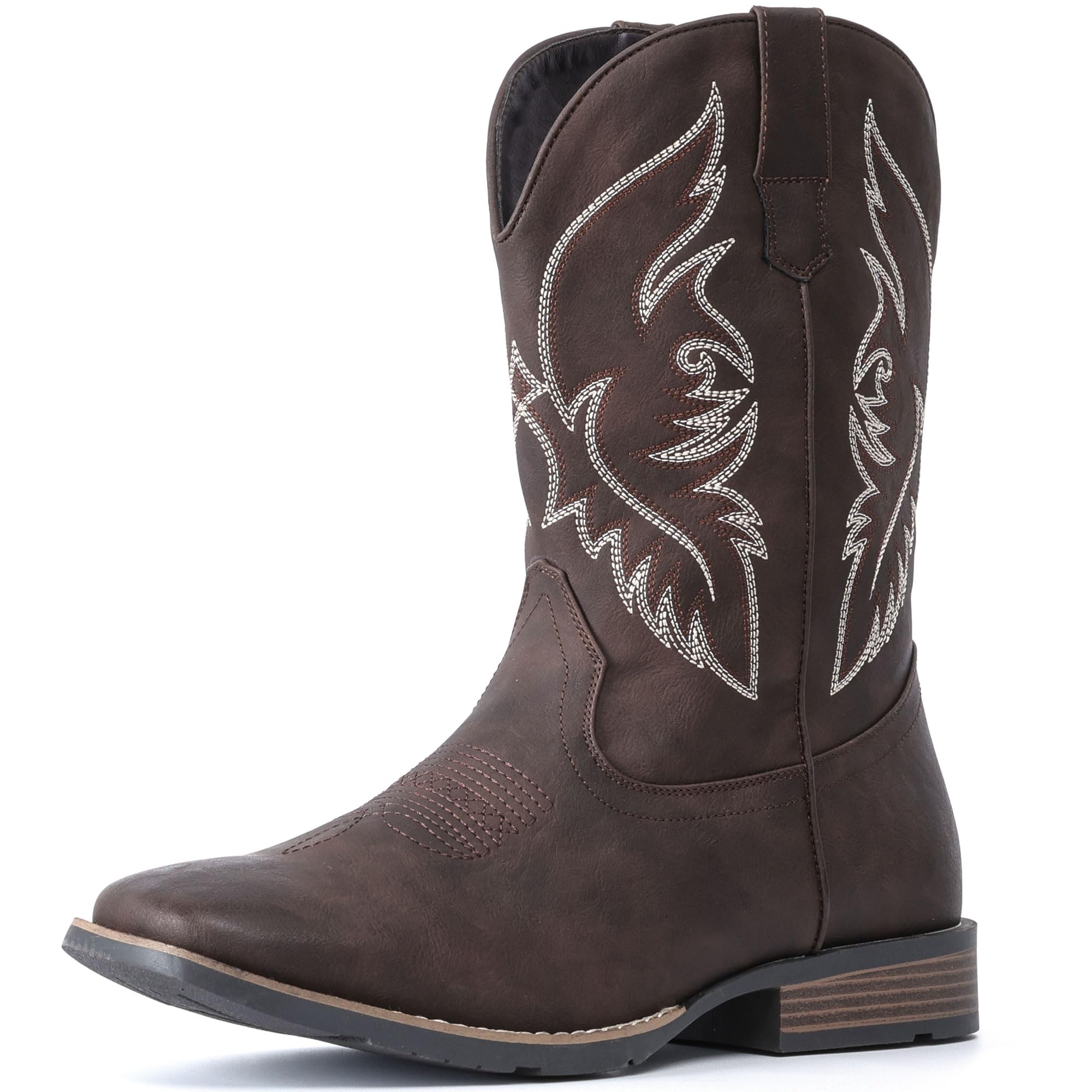 Botas De Cowboy Iuv Para Homens, Bico Quadrado, Resistentes Ao Deslizamento