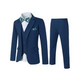 Jaqueta Suit Disaur Boys Youth Slim De 6 Peças, Colete Azul De 9 A 10 Anos