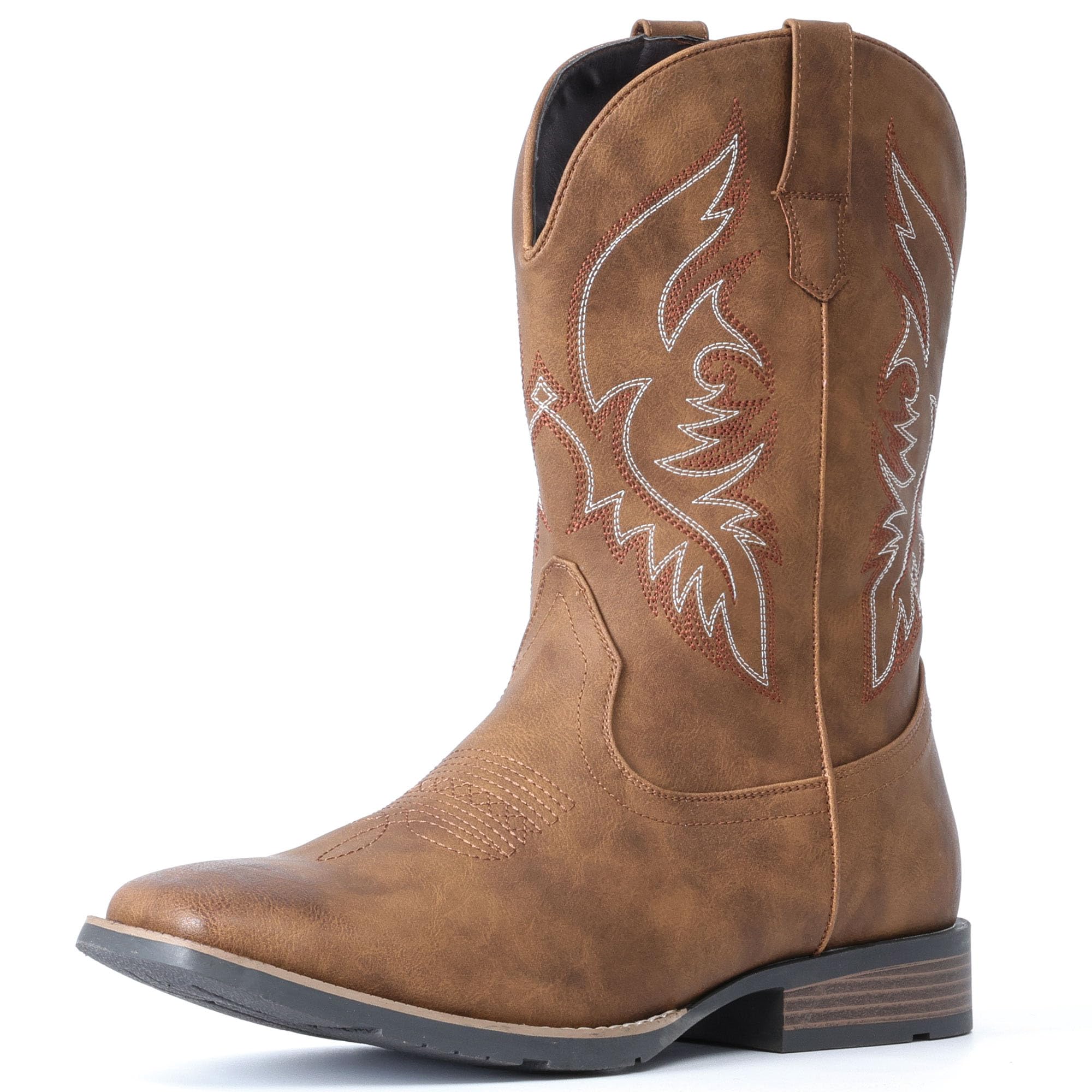 Botas De Cowboy Iuv Para Homens, Bico Quadrado, Resistentes Ao Deslizamento