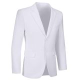Suit Blazer Blazer Lynerun De 2 Botões, Peito Único, Branco Xxl