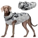 Jaqueta De Inverno Para Cães Fuamy, Colete Acolchoado Com Arnês Embutido, Cinza, Xl
